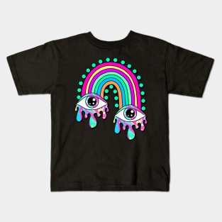 Rainbow With Eyes Kids T-Shirt